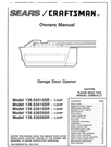 Craftsman 139.53315SR Garage Door Opener User Manual Free Shipping. Fixed Price $15.99.