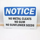 Signmission Notice Rigid Plastic Aluminum 14" X 10" OS-NS-P-1014-L-14701. Fixed Price $8.99.
