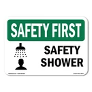 Safety Shower Osha First Sign Metal Plastic Decal. Fixed Price $38.99.