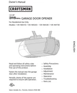 Craftsman 139.18451D/52/53/73 Garage Door Opener User Manual Free Shipping. Fixed Price $19.99.